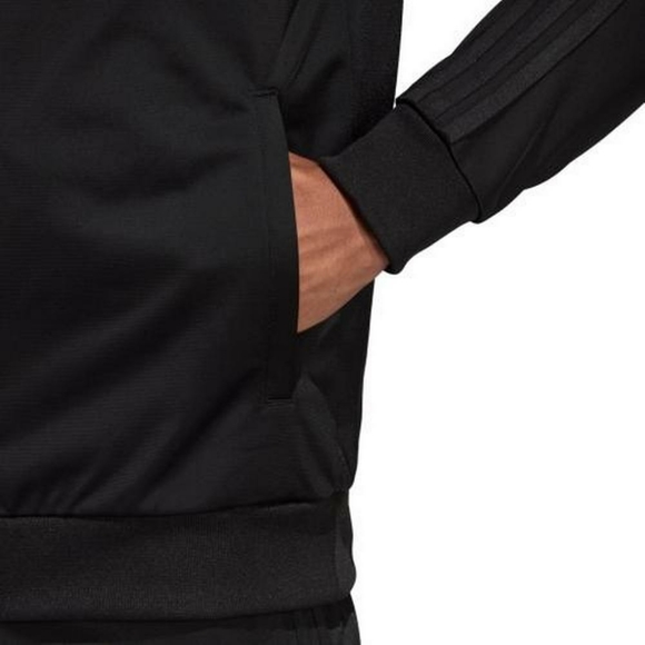 SOLD Adidas Men's 3 Stripes Track Suit 2pc Set Size Medium Black/Black - Picture 11 of 16